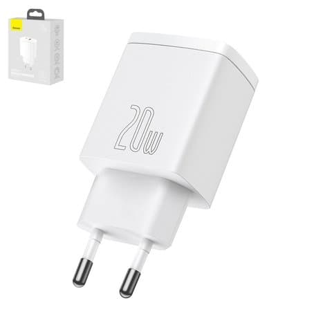 ������� �������� ���������� Baseus Compact Quick Charger, �����, USB Type-C, USB ���-A, 20 ��, CCXJ-B02