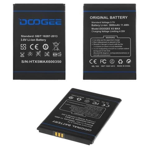 ���������� Doogee X5 Max, X5 Max Pro, BAT16484000, Original (PRC) | 3-12 ��. ������ | ���, �������, �����������