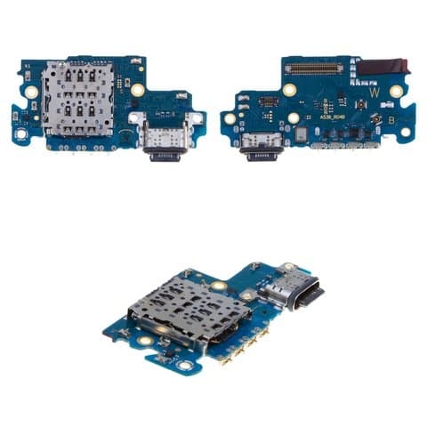 Плата зарядки Samsung SM-A536 Galaxy A53 5G, шлейф коннектора зарядки, с микрофоном, c SIM-коннектором, Original (PRC)