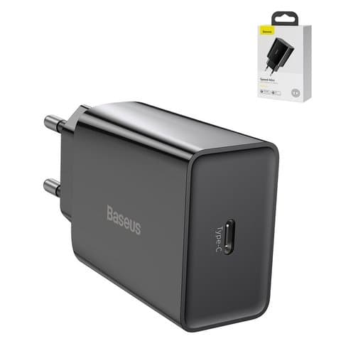 ������� �������� ���������� Baseus Speed Mini, Quick Charge, 220 �, ������, USB Type-C, 20 ��, CCFS-SN01
