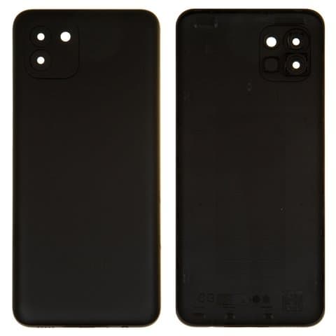 Задня кришка Samsung SM-A035 Galaxy A03, чорна, із склом камери, Original (PRC) | корпус, задняя панель аккумулятора, АКБ, батареи