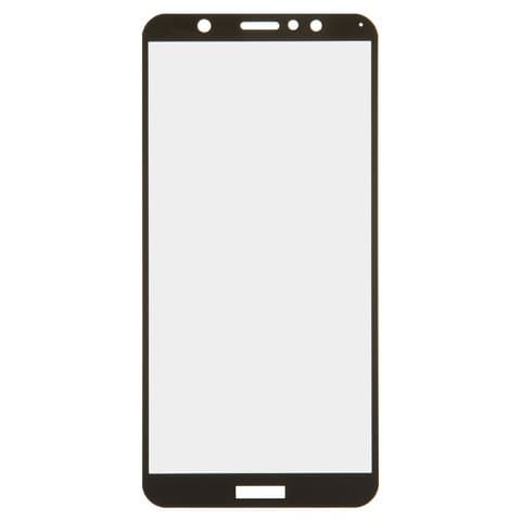 Захисне скло Huawei Honor 7A Pro, Y6 (2018), Y6 Prime (2018), iNobi, Full Glue, клей на усій поверхні, чорне, сумісне з чохлом | Закаленное защитное стекло