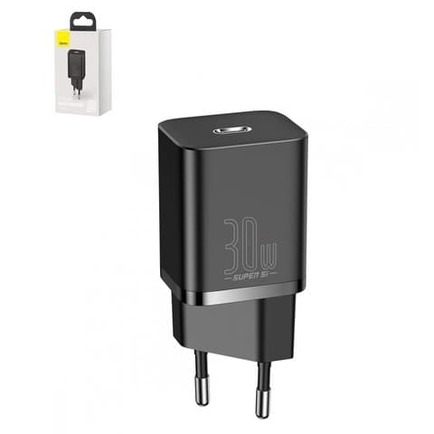 ������� �������� ���������� Baseus Super Si, Quick Charge, ������, USB Type-C, 30 ��, CCSUP-J01