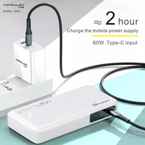 Power bank Konfulon A25Q, 20000 mAh, Power Delivery, 65 ��, Quick Charge 3.0, ����