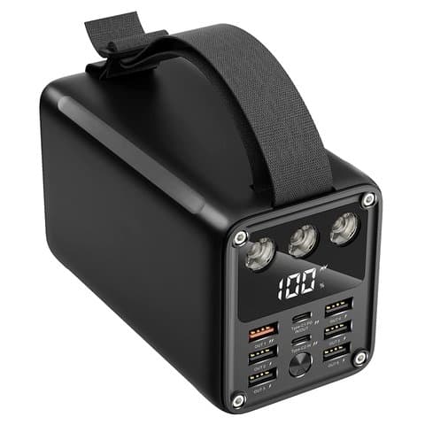 Power bank Konfulon A28Q, 60000 mAh, Power Delivery, 22.5 Вт, Quick Charge 3.0, чорний