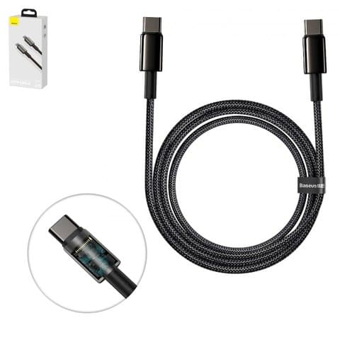 USB-������ Baseus Tungsten Gold, Type-C �� Type-C, 200 ��, Power Delivery (100 ��), ������, #CATWJ-A01