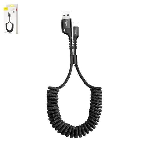USB-������ Baseus Fish Eye Spring, Lightning, 100 ��, 2 A, ������, #CALSR-01