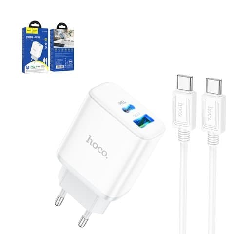 ������� �������� ���������� Hoco C105A, Power Delivery (20 ��), ����, c ������� USB ���-C � USB ���-C, 2 �����, #6931474782922