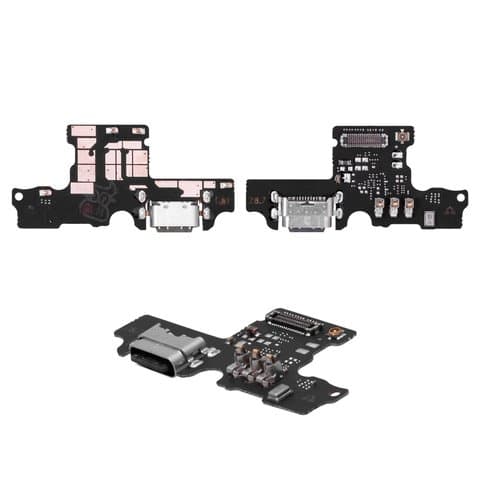 Плата зарядки ZTE Blade 20 Smart, V1050, V2050, шлейф коннектора зарядки, с микрофоном, High Copy