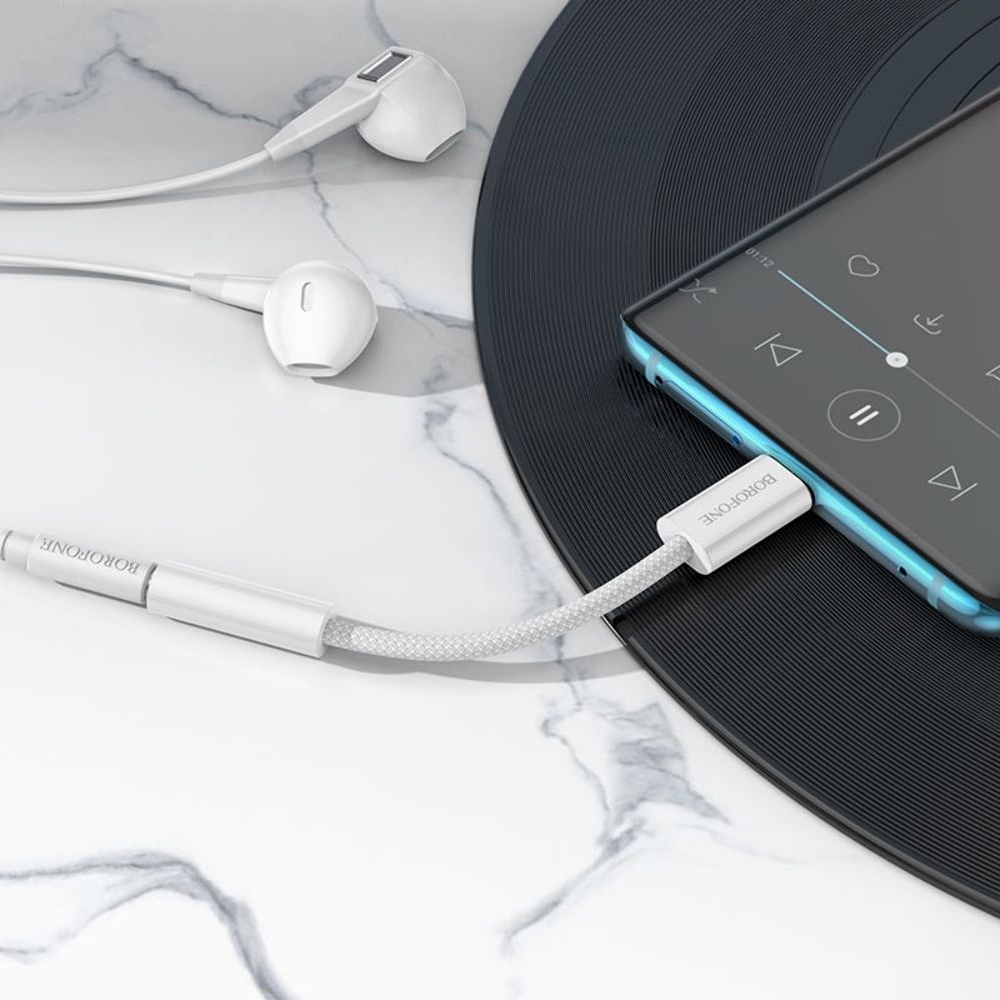 �������-���������� Borofone BV15, ����� ��������� Type-C �� Jack 3.5 (F), 10 ��, ����