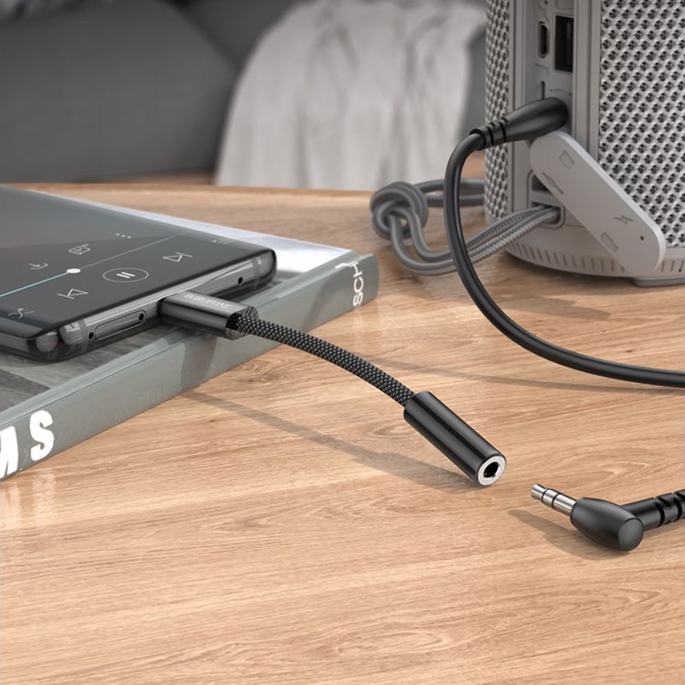 �������-���������� Borofone BV15, ����� ��������� Type-C �� Jack 3.5 (F), 10 ��, ������