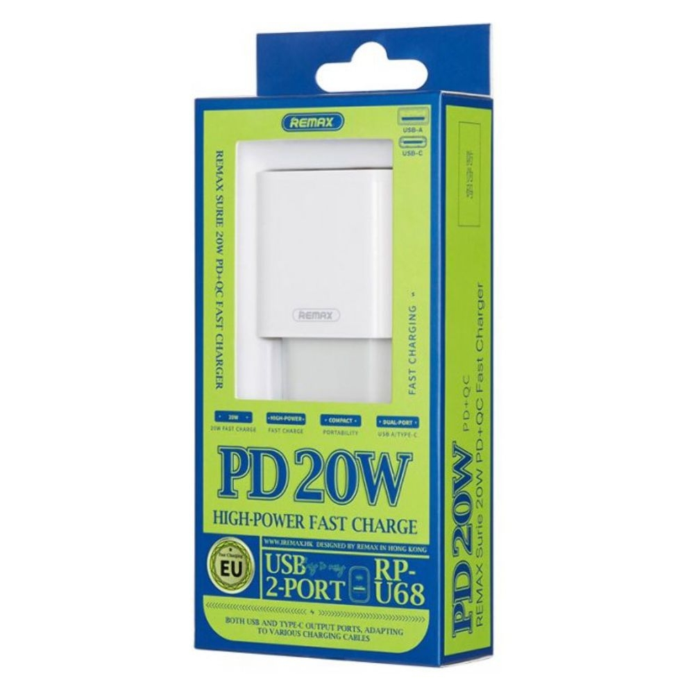 ������� �������� ���������� Remax RP-U68, Power Delivery (20 ��), Quick Charge 3.0, �����
