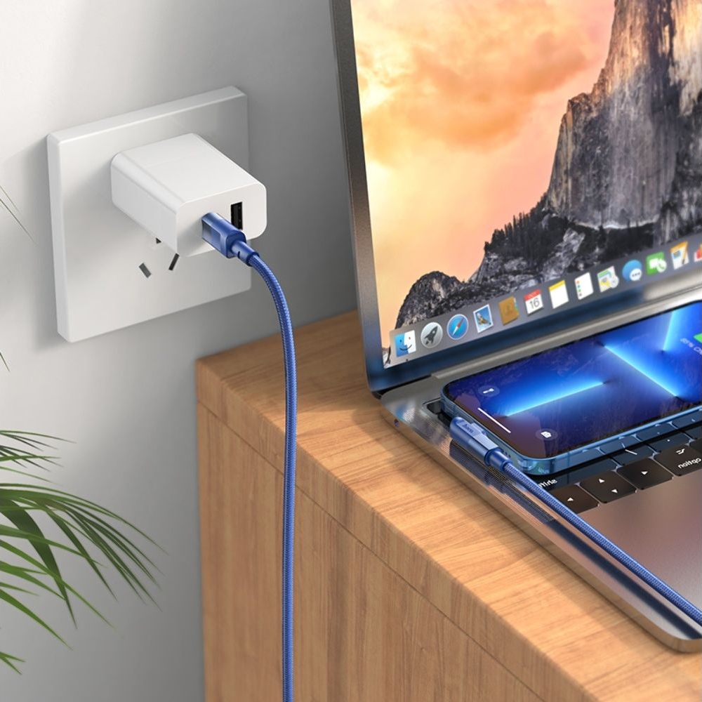 USB-������ Hoco U108, Type-C �� Lightning, 100 ��, 200 ��, �����