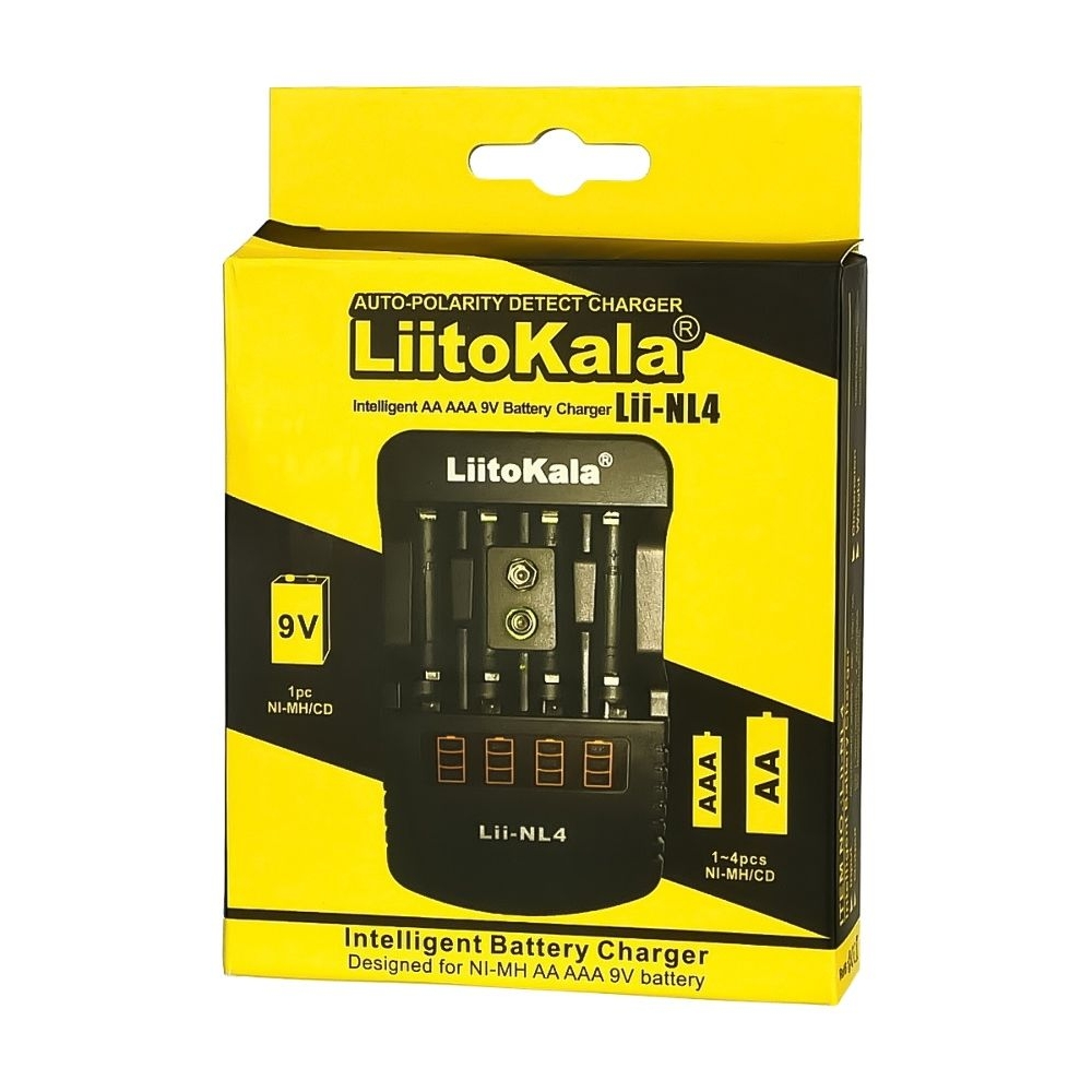 ������� �������� ���������� � �������� LiitoKala Lii-NL4, ��� ������������� 18650, ��, ��� � ������, 4 �����