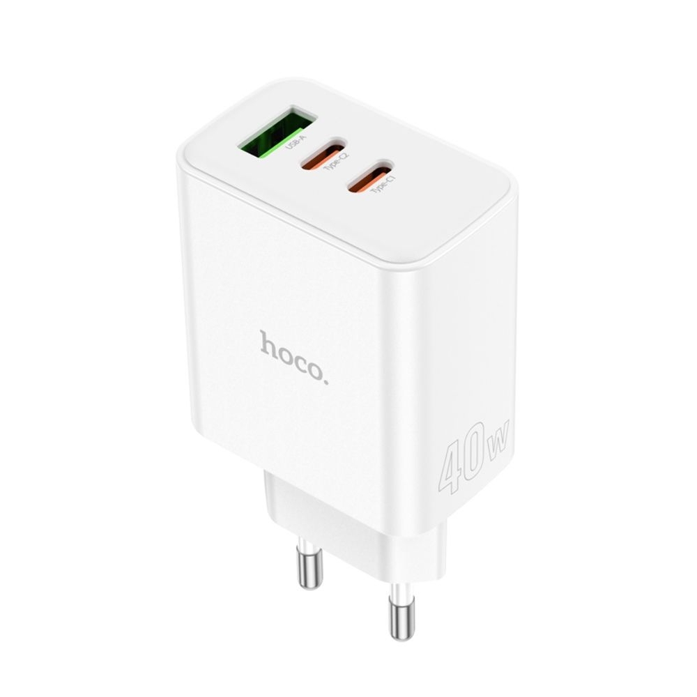������� �������� ���������� Hoco C126A, 1 USB, 2 Type-C, PowerDelivery (40 ��), �����, ��� ������