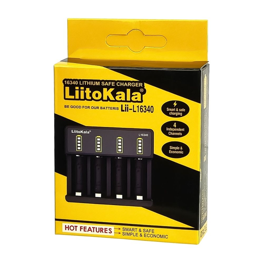 ������� �������� ���������� � �������� LiitoKala Lii-L16340, ��� ������������� 16340 (CR123A), 4 �����