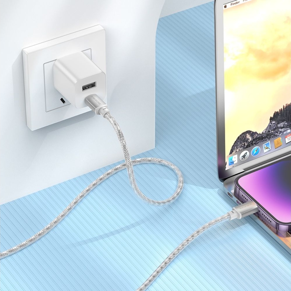 USB-������ Borofone BX95, Type-C �� Lightning, 100 ��, �����������