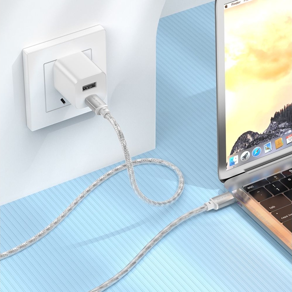 USB-������ Borofone BX95, Type-C �� Type-C, Power Delivery (60 ��), 100 ��, �����������