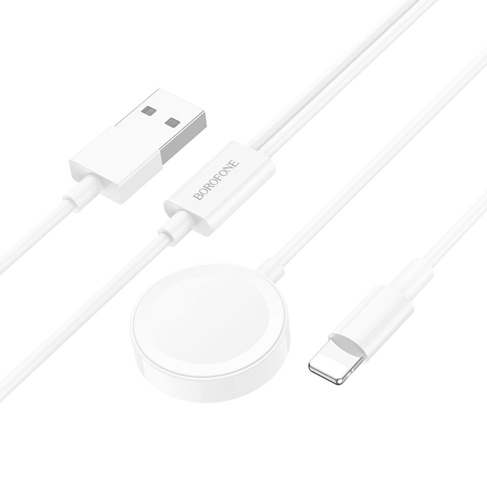 USB-������ Borofone BQ22, 2 � 1, Lightning, iWatch, 100 ��, ����