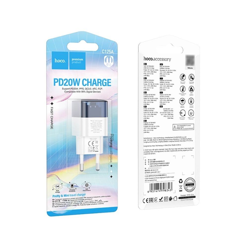 ������� �������� ���������� Hoco C125A, Type-C, �����