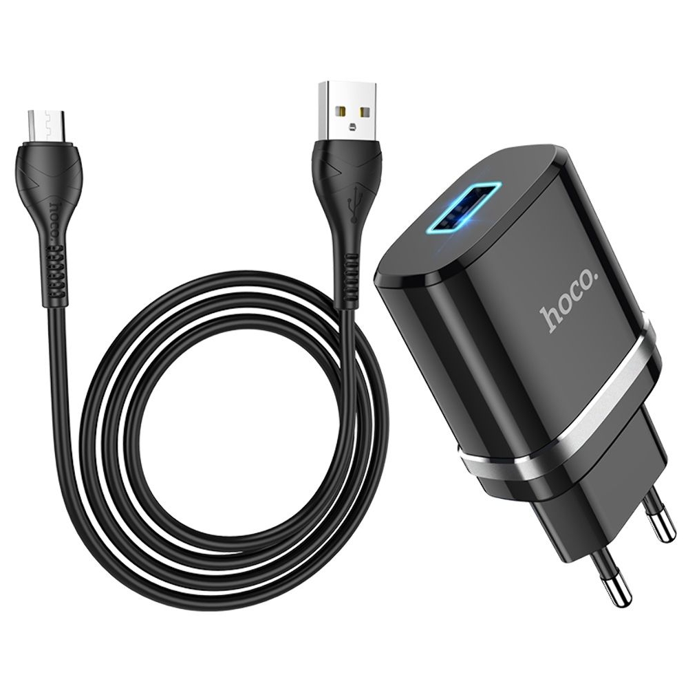 ������� �������� ���������� Hoco N1, 1 USB, ������, � ������� MicroUSB