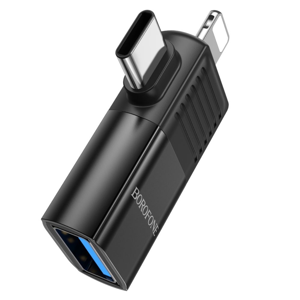 ������� ���������� Borofone BV18, Type-C � Lightning �� USB, 2 � 1, ������