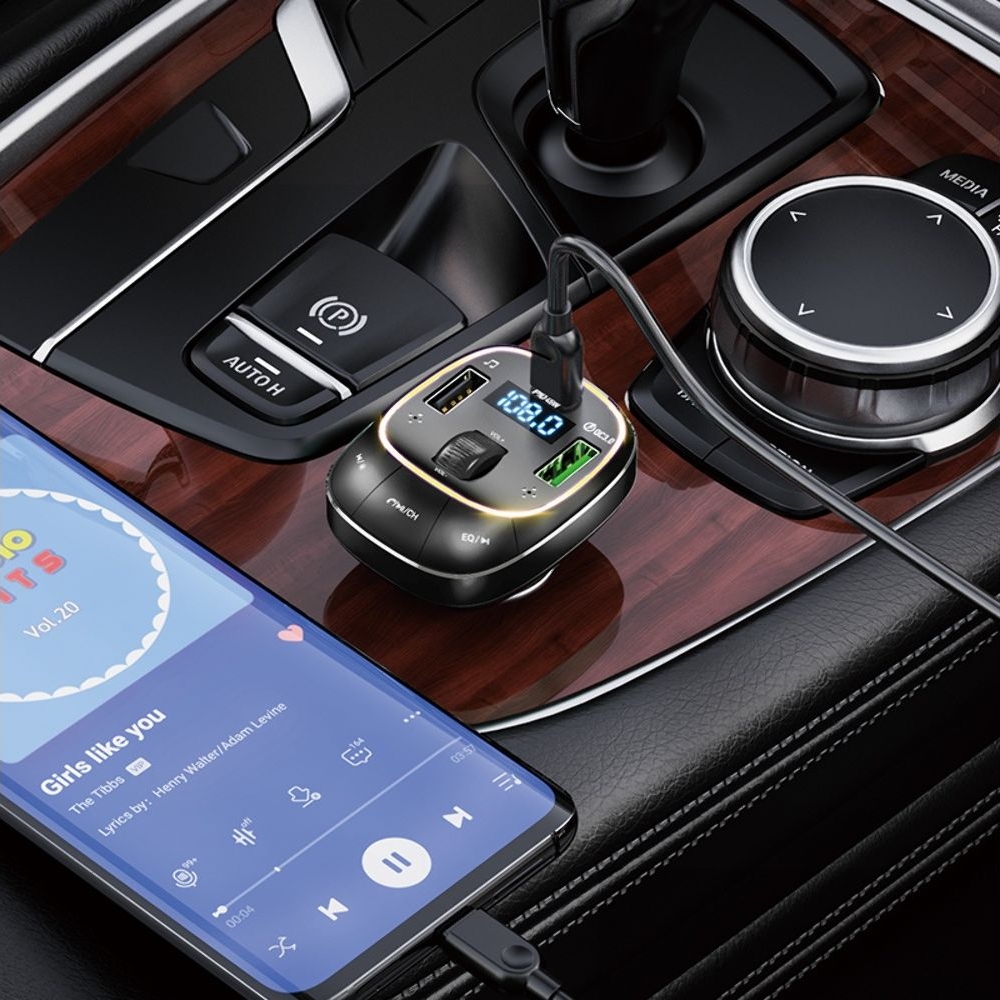 ������������� �������� ������� Hoco E76, 2 USB, Type-C, Power Delivery (45 ��), c �������� + FM-�����������, ������ | �������, �������� ����������