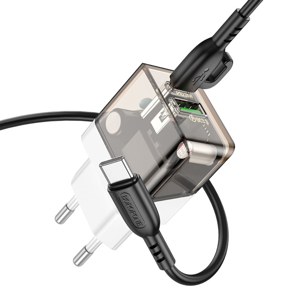 ������� �������� ���������� Borofone BA80A USB, Type-C, PD QC ���������-, ������ + ������, Type-C �� Type-C