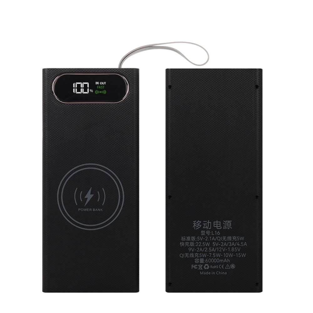 ������ Multi-powerbank L16, ��� �������� 18650 �� 16 ��, 22.5+15W, � ������������ �������� � ������, ������