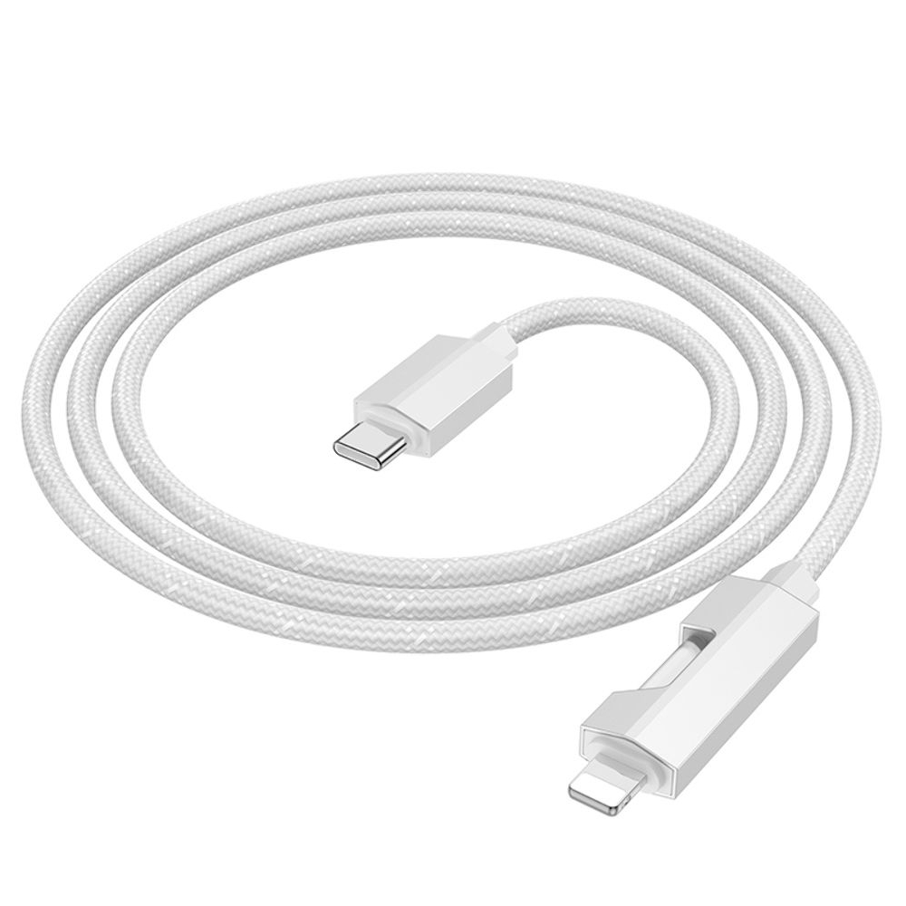 USB-������ Hoco U123, Type-C �� Lightning, 27 ��, 100 ��, ����