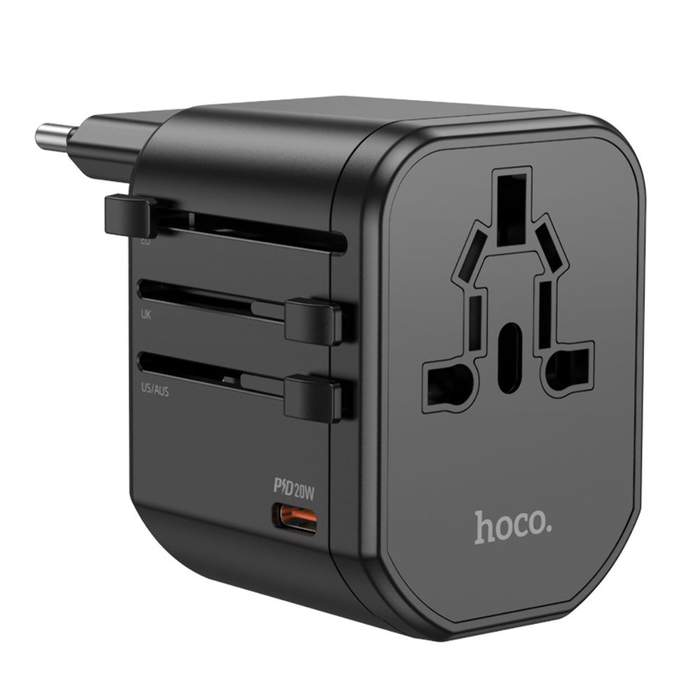 ������� �������� ���������� Hoco AC15, 2 USB, Type-C, ������