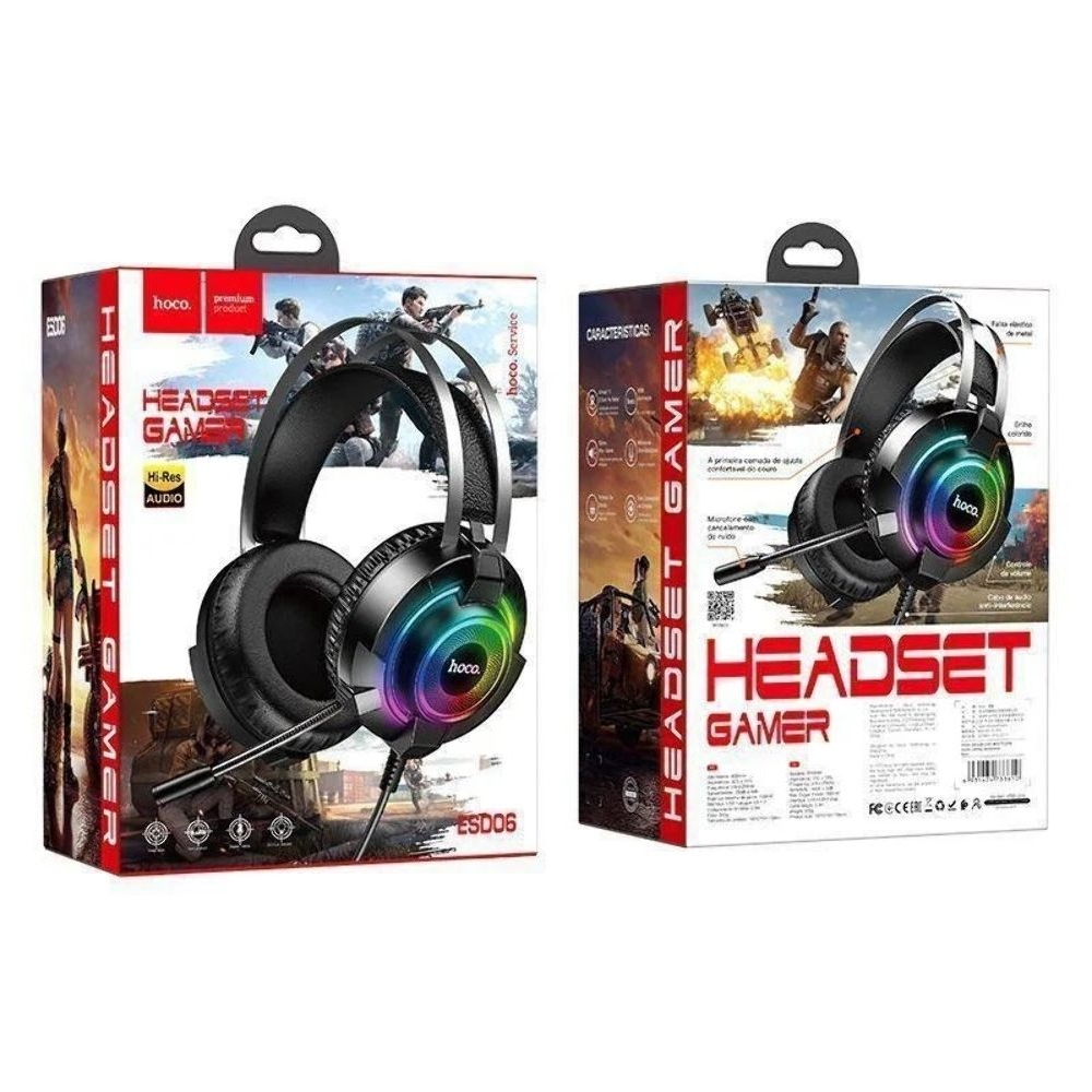 �������� ��������� ������� Hoco ESD06, � ����������, � LED-����������, 3.5 ��, ������