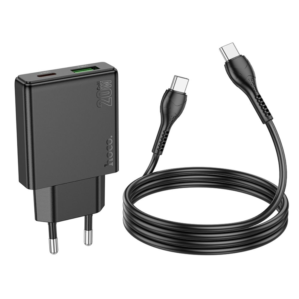 ������� �������� ���������� Hoco N38 USB/ Type-C, Quick Charge, PowerDelivery, � ������� Type-C �� Type-C, ������