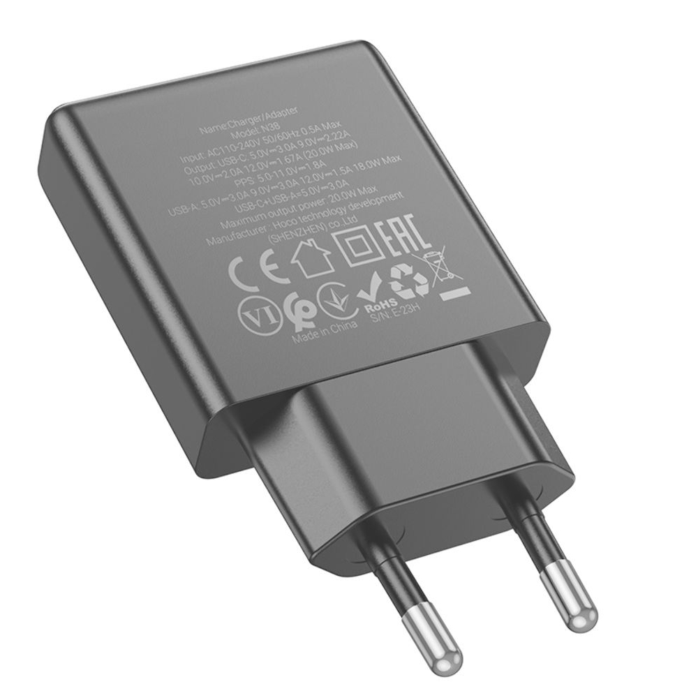 ������� �������� ���������� Hoco N38 USB/ Type-C, Quick Charge, PowerDelivery 20 ��, ������