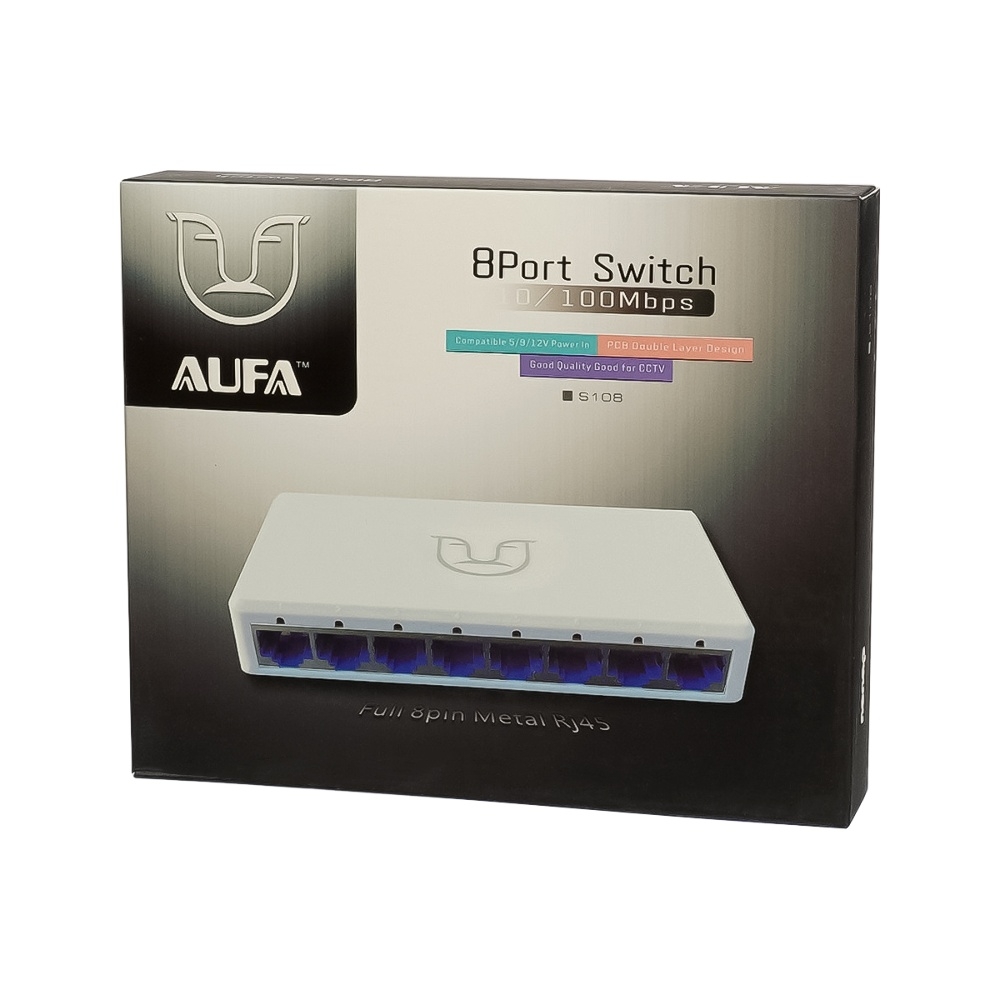���������� Alfa S108 switch 10/100Mbps 8 �����, ����