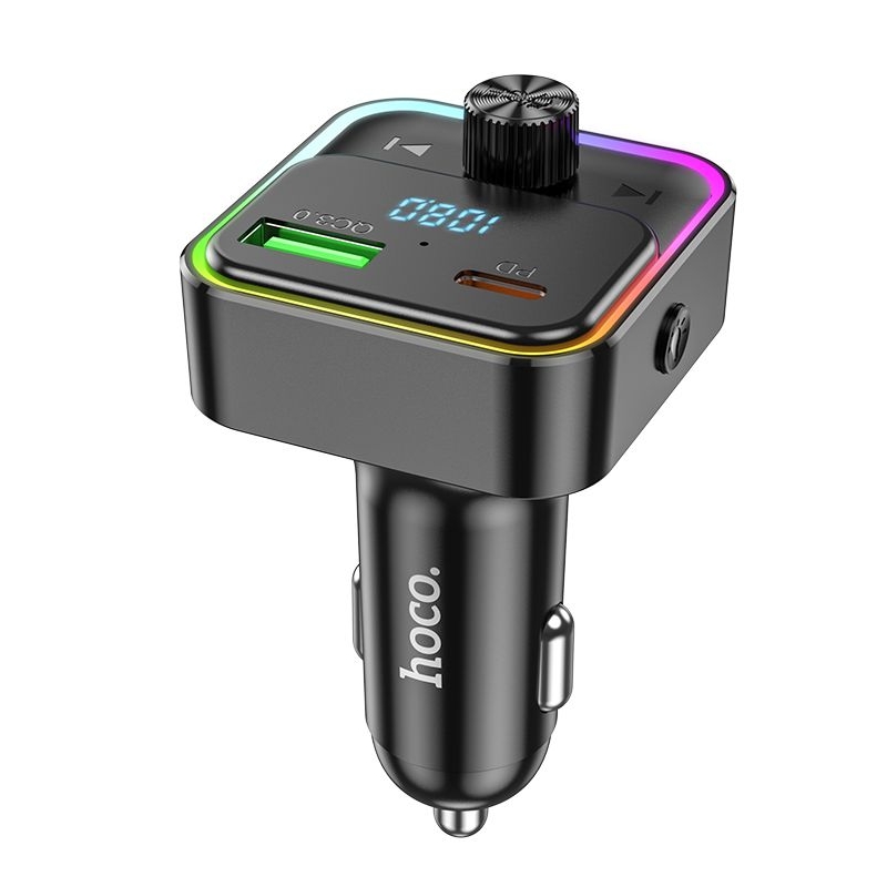 ������������� �������� ������� Hoco E81 USB/ Type-C PD, Quick Charge, 30W c �������� c FM-����������� ������ | �������, �������� ����������