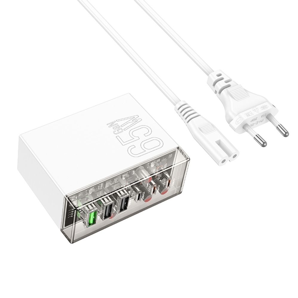 ������� �������� ���������� Hoco N36 3 USB/ 3 Type-C PD 65W �����