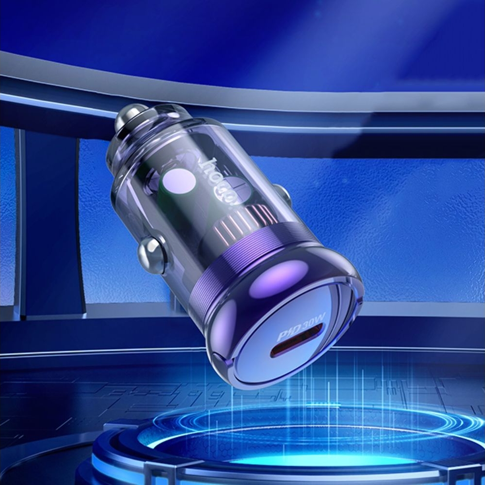 ������������� �������� ������� Hoco Z53 Type-C, Power Delivery (30 ��), transparent purple + ������ Type-C �� Lightning | �������, �������� ����������