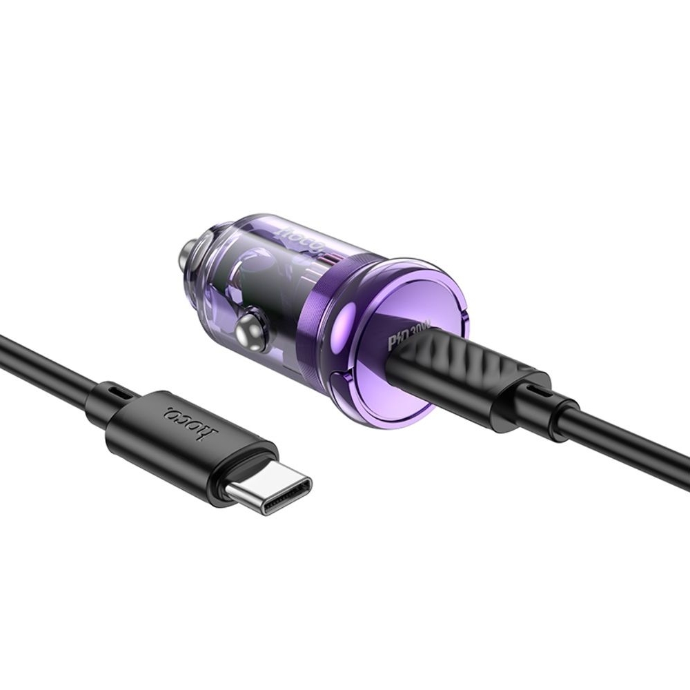������������� �������� ������� Hoco Z53 Type-C, Power Delivery (30 ��), transparent purple + ������ Type-C �� Type-C | �������, �������� ����������