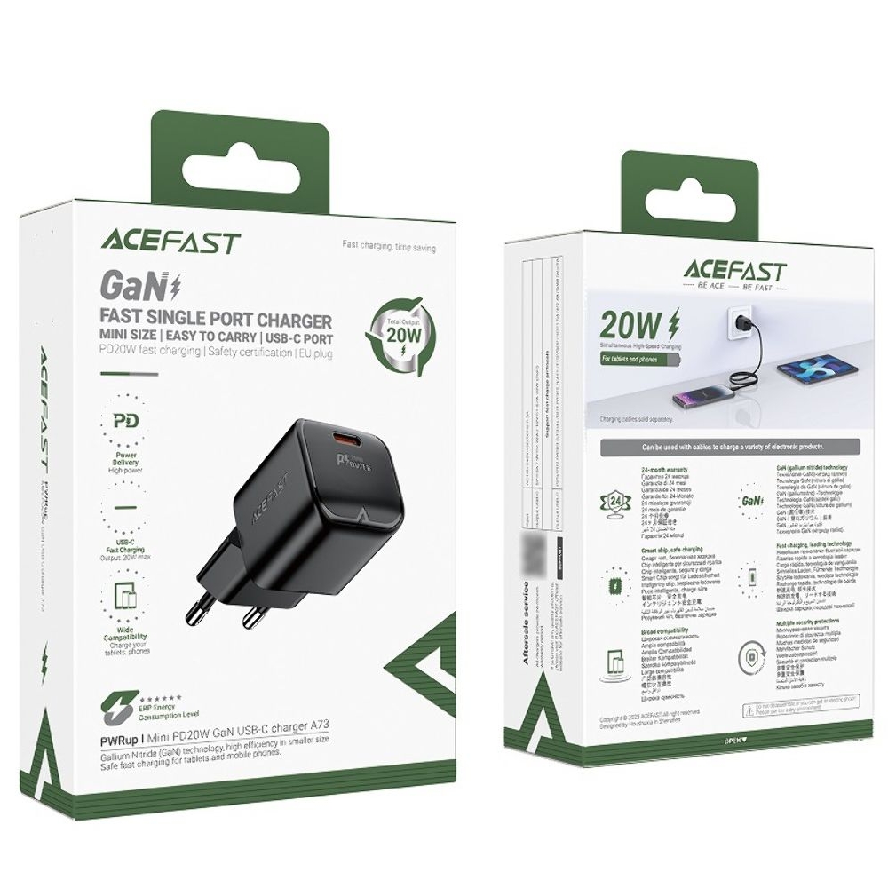 ������� �������� ���������� Acefast A73 mini Type-C, Power Delivery (20 ��), GaN, ������