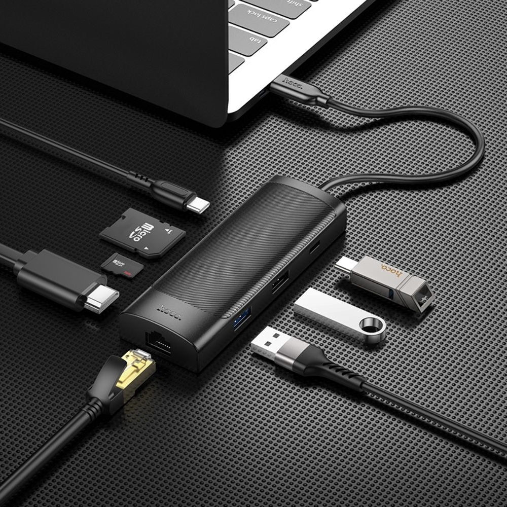 ������� ���������� Hoco HB44 8�1 Type-C converter, ������