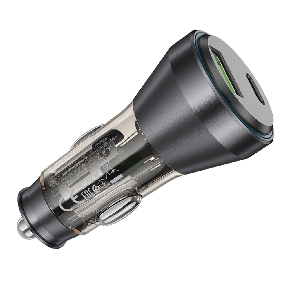 ������������� �������� ������� Hoco NZ12B USB/ Type-C PD 48W � �������� transparent, ������ | �������, �������� ����������