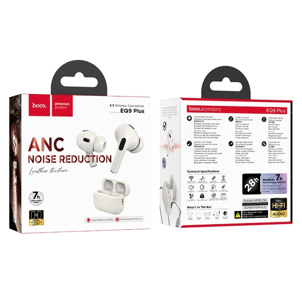 �������� ������������ ��������� Hoco EQ9 Plus TWS milky, �����