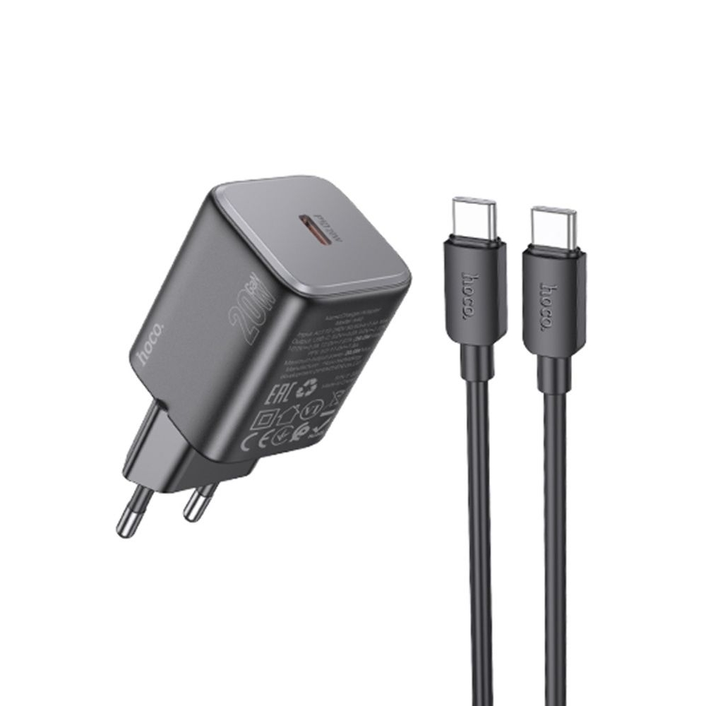 ������� �������� ���������� Hoco N40 Type-C Power Delivery (20 ��), ������ + ������ Type-C �� Type-C