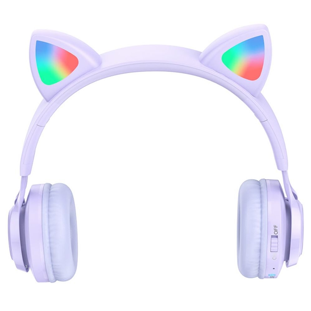 ��������� ��������� Hoco W39 Cat Ear ��������� � ������ � LED ���������� purple | ������������ ��������