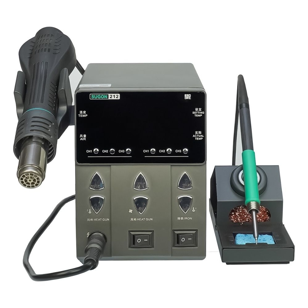 �������� ������� ������������ Sugon 212 (�������� T12, 3 ������ ������, 200C - 450C, ���, 3 ������ ������, 100C - 500C, 760W)