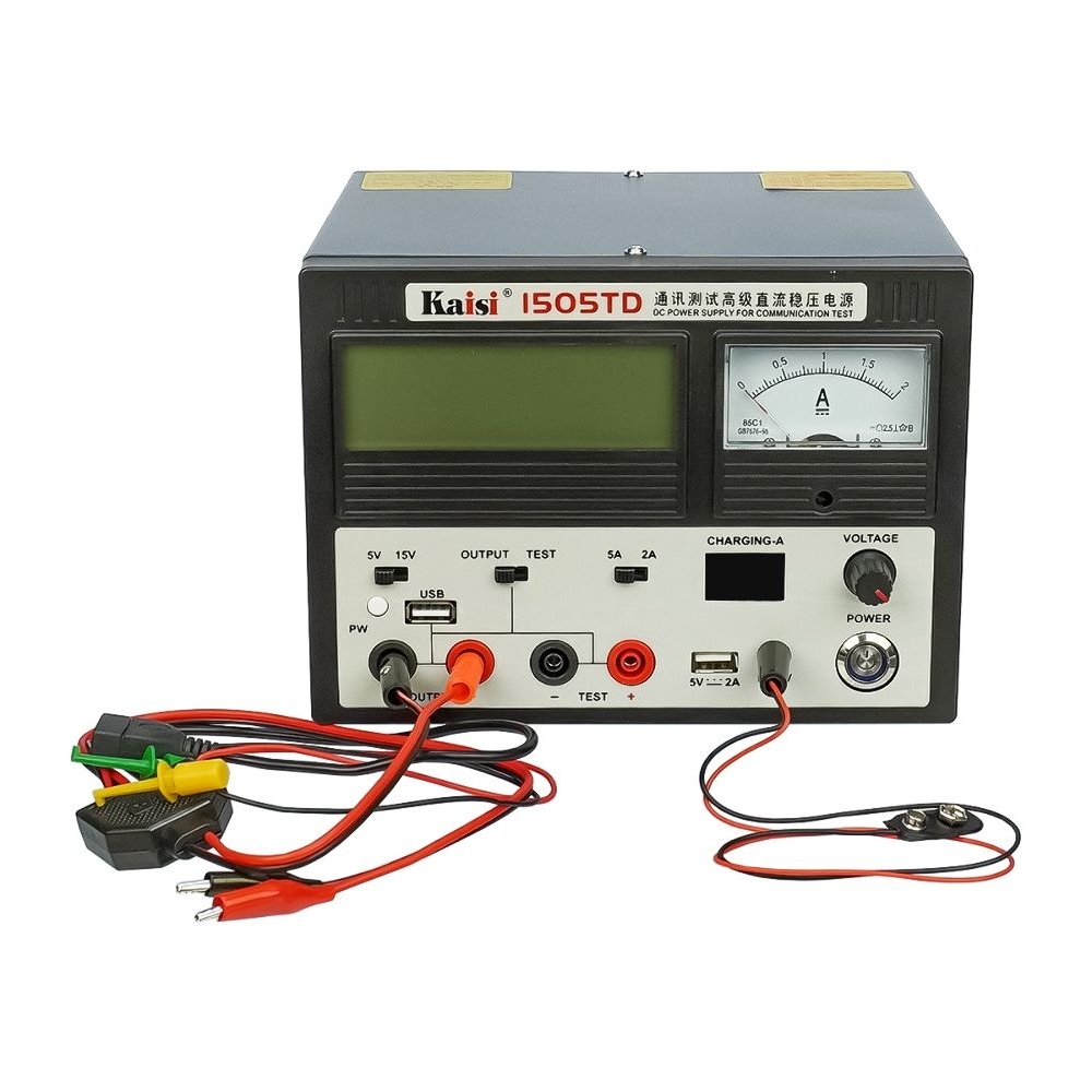 ���� ������� Kaisi 1505TD 15V, 5A, ��������/���������� ���������, ������������������ ����� ��, ������, USB 5V/2A, DC 9V