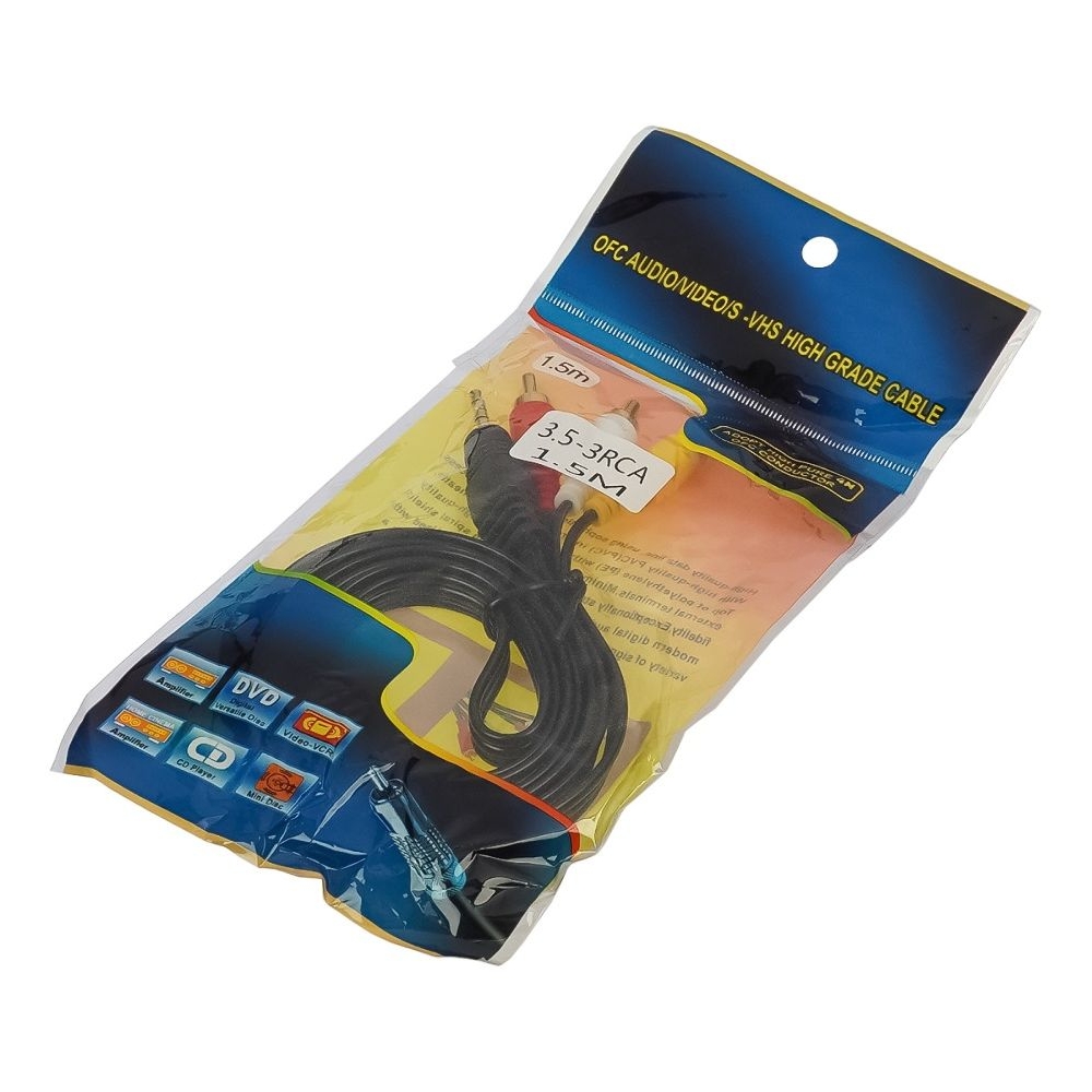 �������������� ������ TRS Jack 3.5 to 3RCA 1.5m black