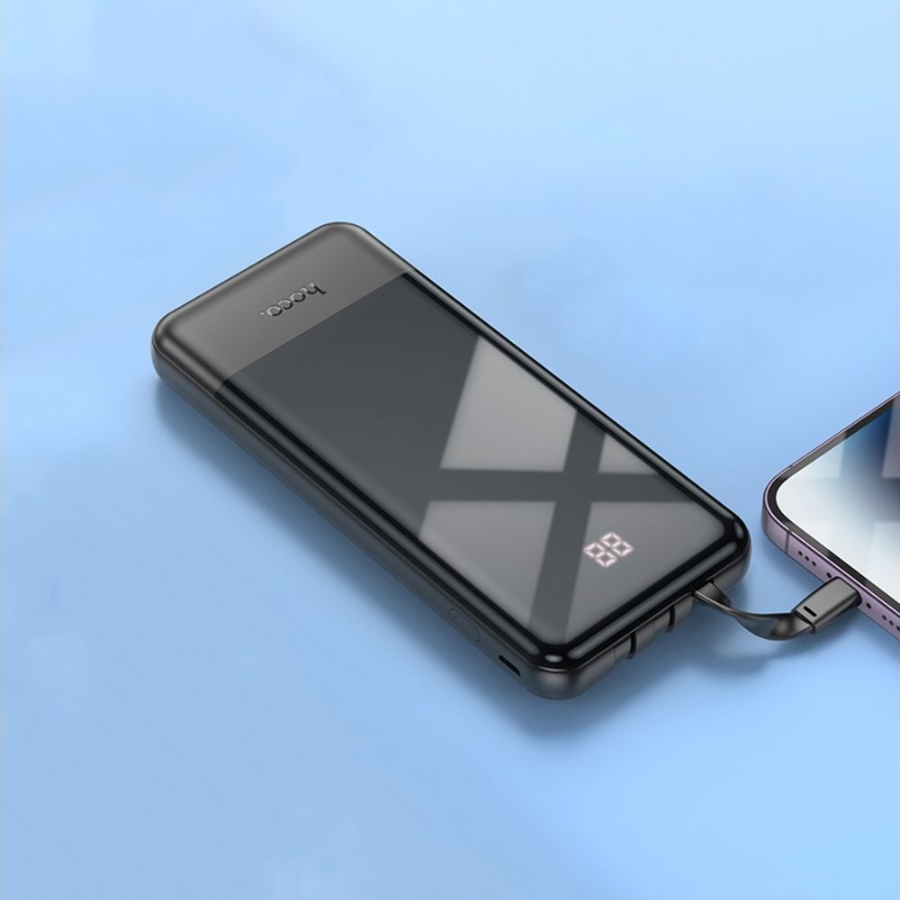 Power bank Hoco J114, 10000 mAh, � ��������, � �������� 3 � 1, Type-C, Lightning, MicroUSB, ������