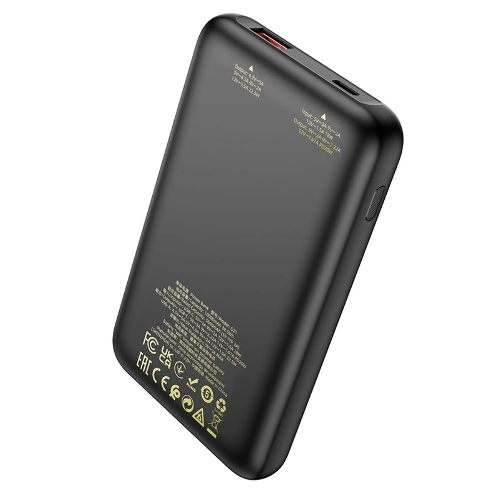 Power bank Hoco Q21, 10000 mAh, 22.5 ��, Power Delivery (20 ��) � ��������, ������